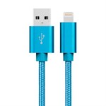 Cheap Nylon Lightning Cable Blue - 1 Meter